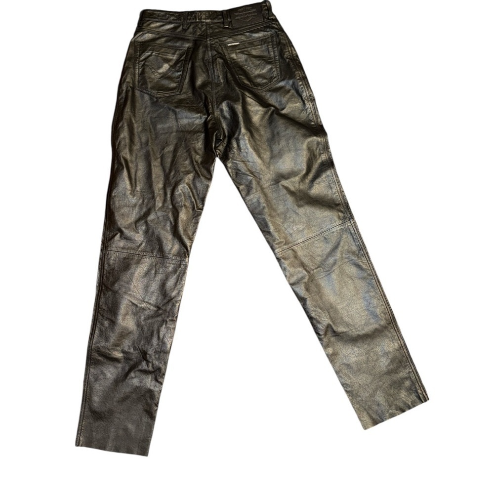 Harley-Davidson Black Genuine Leather Riding Pants - Picture 4 of 4